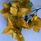 Gold Metallic Poinsettia Bunch