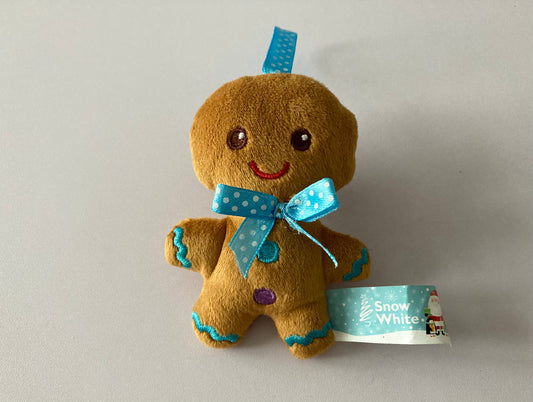 Plush Gingerbread Tree Decor Blue