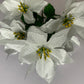 White & Silver Metallic Poinsettia Bunch