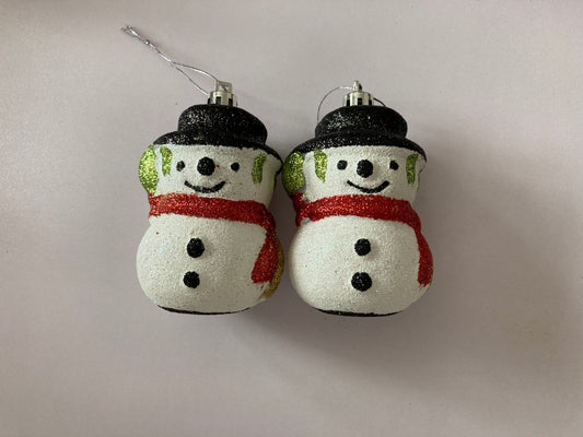 2 Snowman Tree Baubles