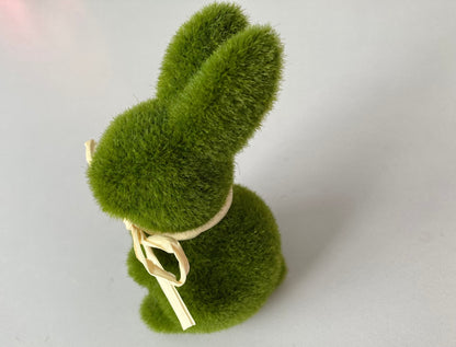 Green Flocked Bunny