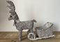 Brushwood Grey Reindeer & Sleigh Planter