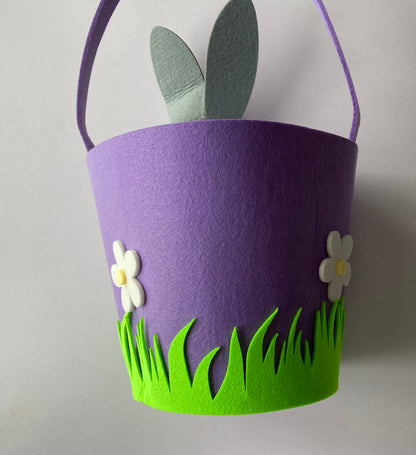 Purple Easter Bunny Basket