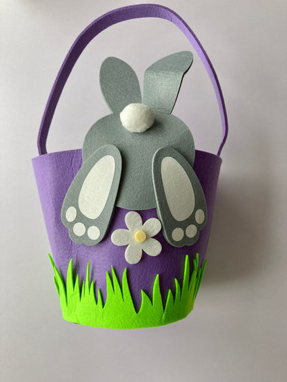 Purple Easter Bunny Basket