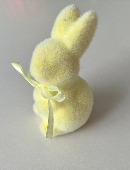 Yellow Flocked Bunny