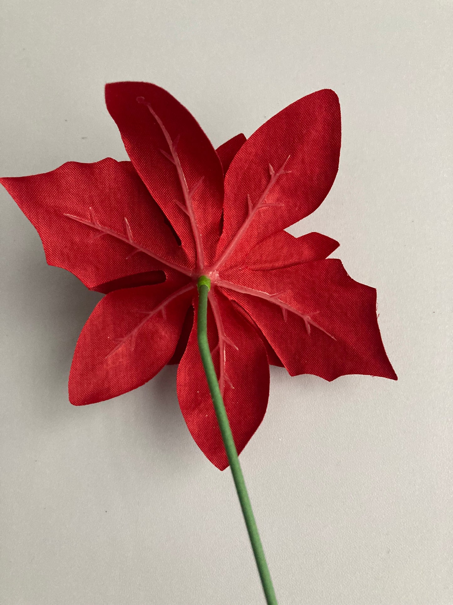 Red Poinsettia Soft Touch Stem