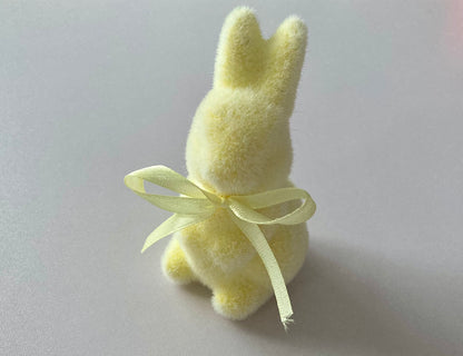 Yellow Flocked Bunny