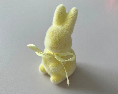 Yellow Flocked Bunny