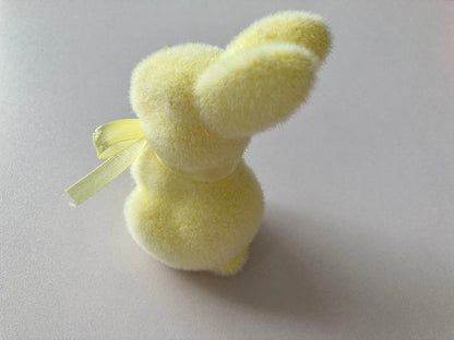 Yellow Flocked Bunny