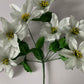 White & Silver Metallic Poinsettia Bunch