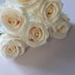 Soft Pink Centred White Rose Bunch