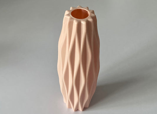 Pastel Peach Geometric Vase