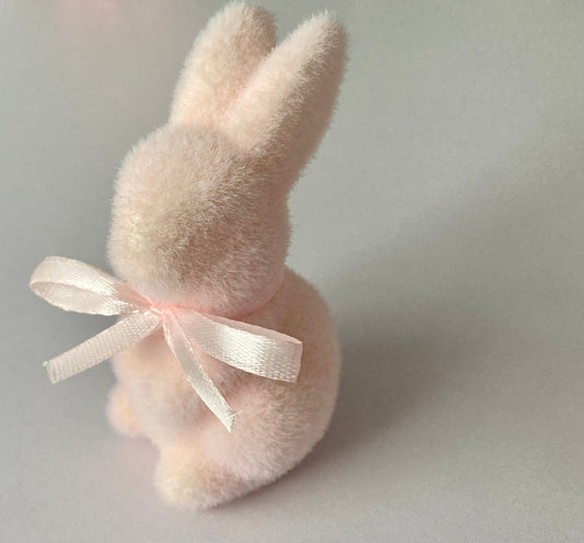 Pink Flocked Bunny