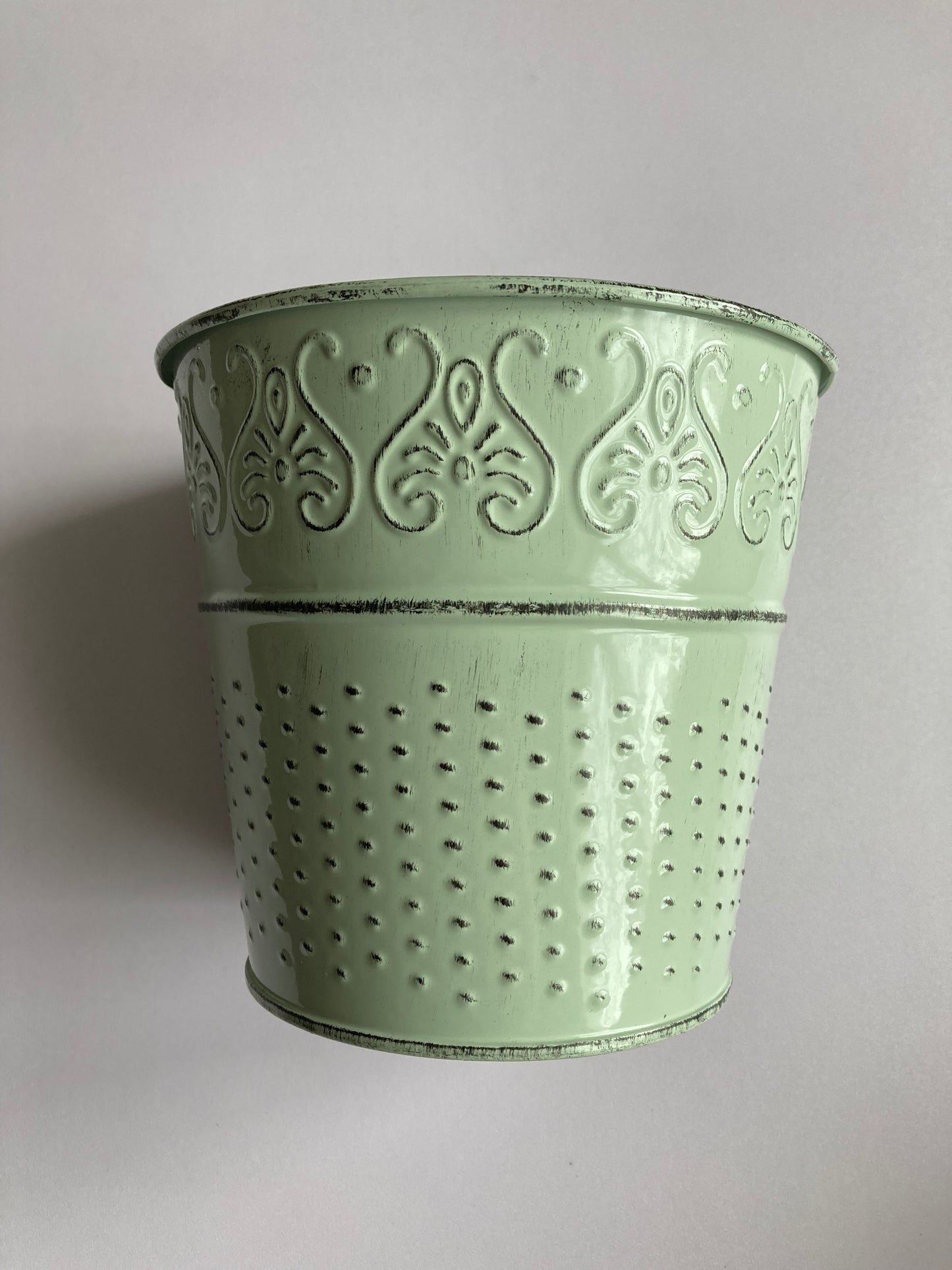 Green Rustic Metal Planter