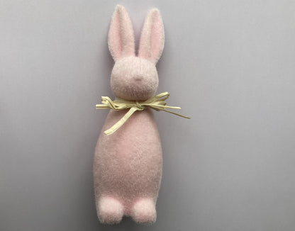 29cm Pink Flocked Standing Bunny