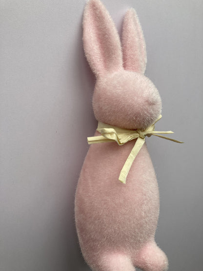 29cm Pink Flocked Standing Bunny