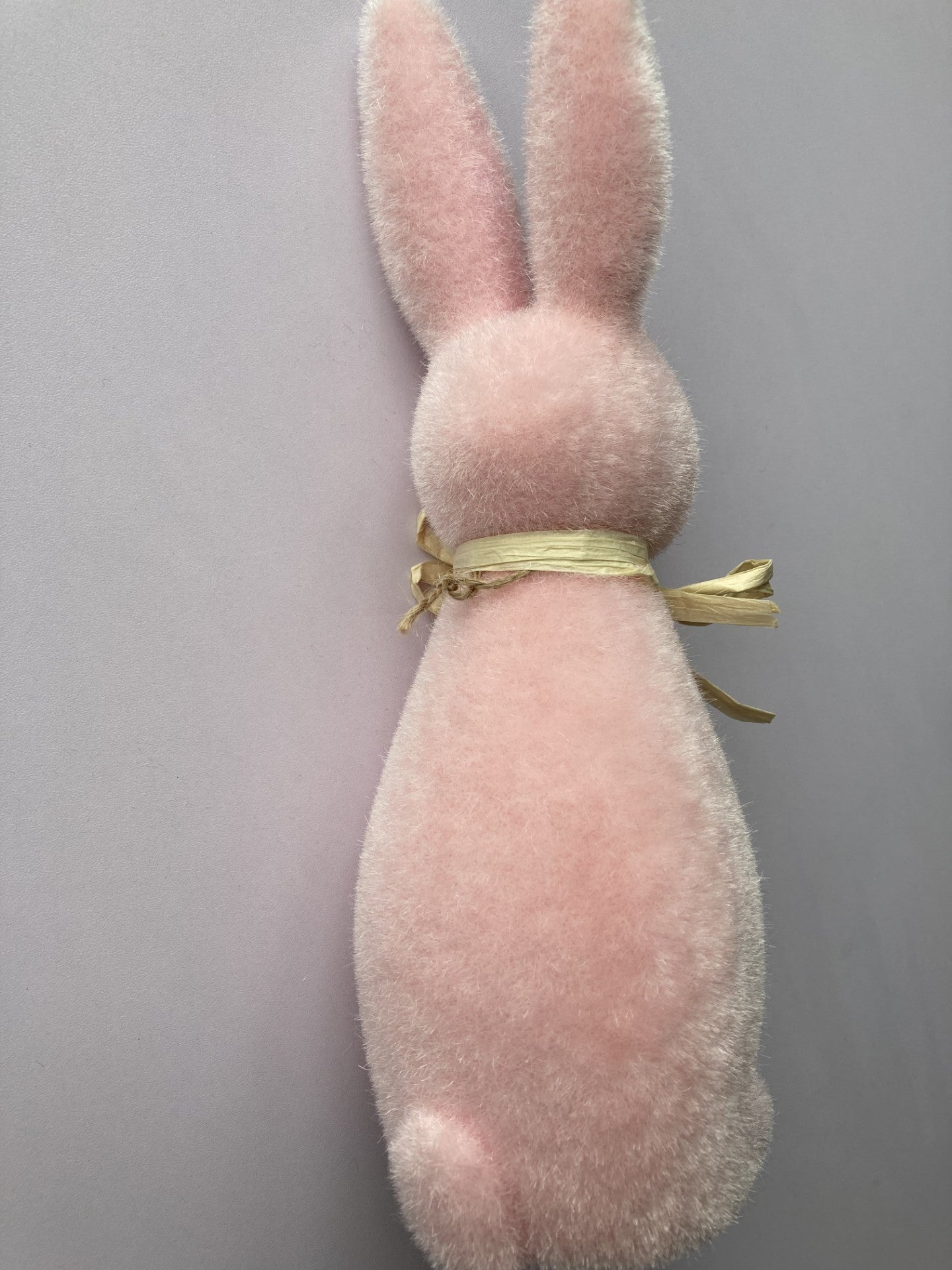 29cm Pink Flocked Standing Bunny