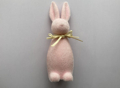 29cm Pink Flocked Standing Bunny