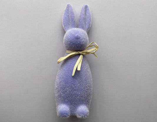 29cm Purple Flocked Standing Bunny