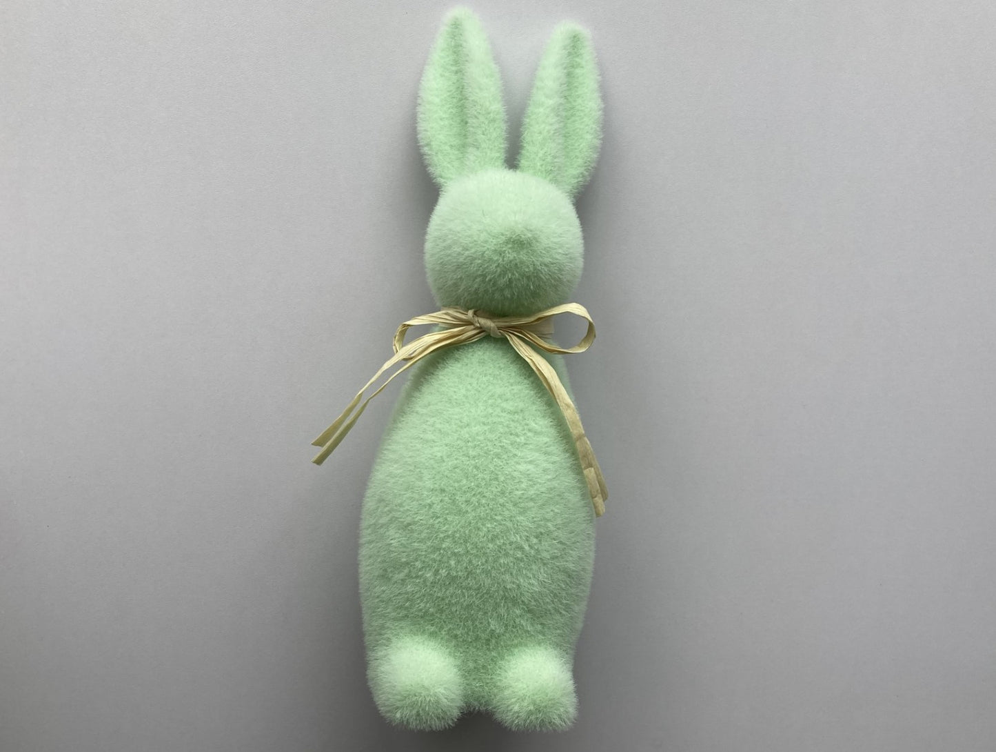 29cm Mint Green Flocked Standing Bunny