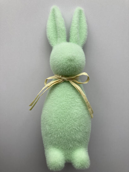 29cm Mint Green Flocked Standing Bunny