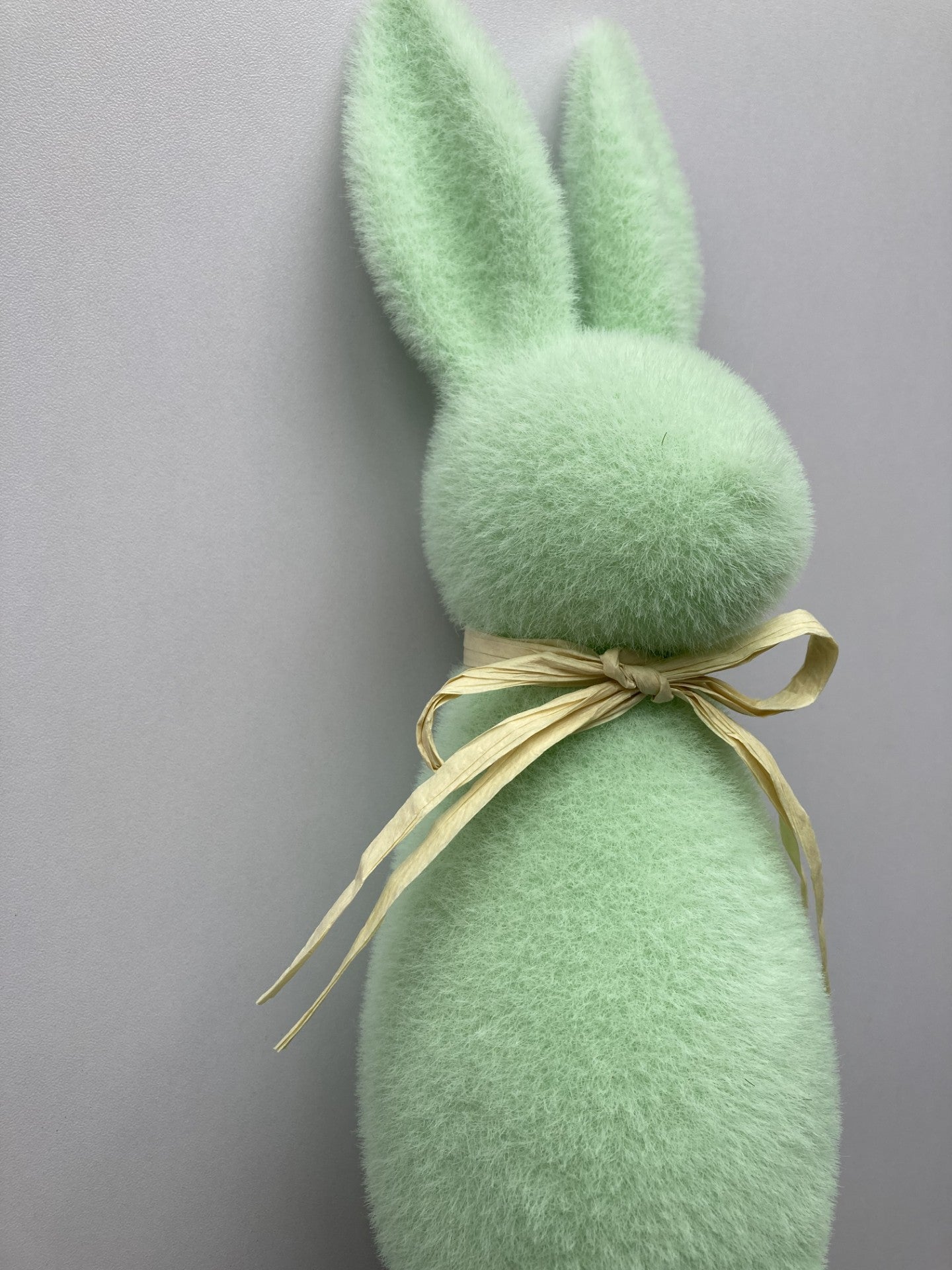 29cm Mint Green Flocked Standing Bunny