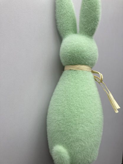 29cm Mint Green Flocked Standing Bunny