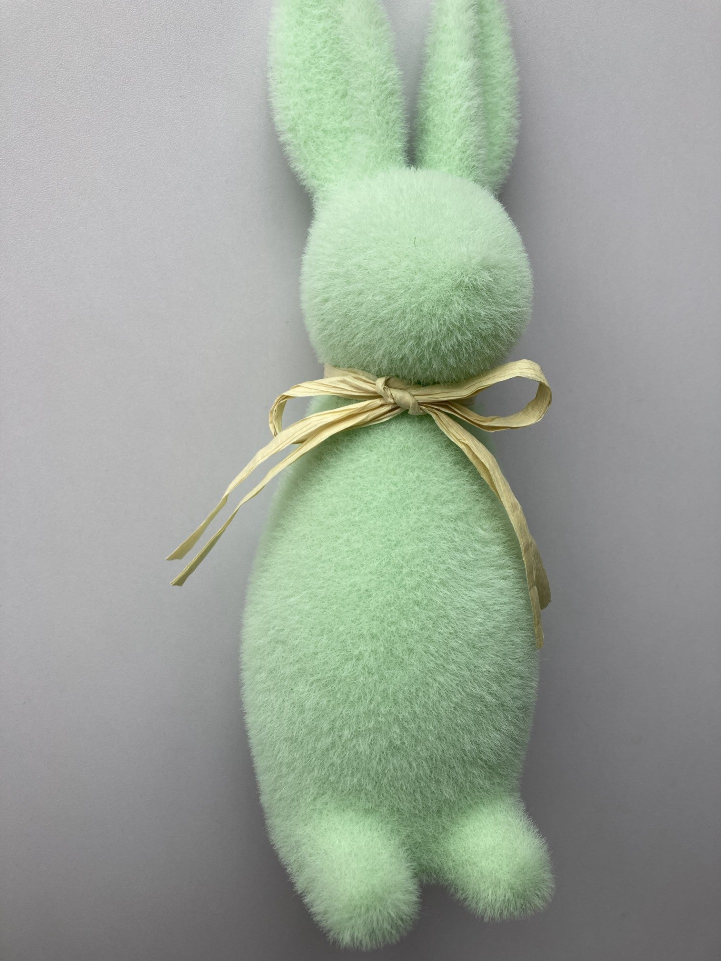 29cm Mint Green Flocked Standing Bunny