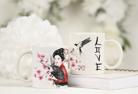 Geisha Girl & Blossom Cup