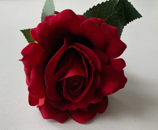 Velvet Short Stem Red Rose