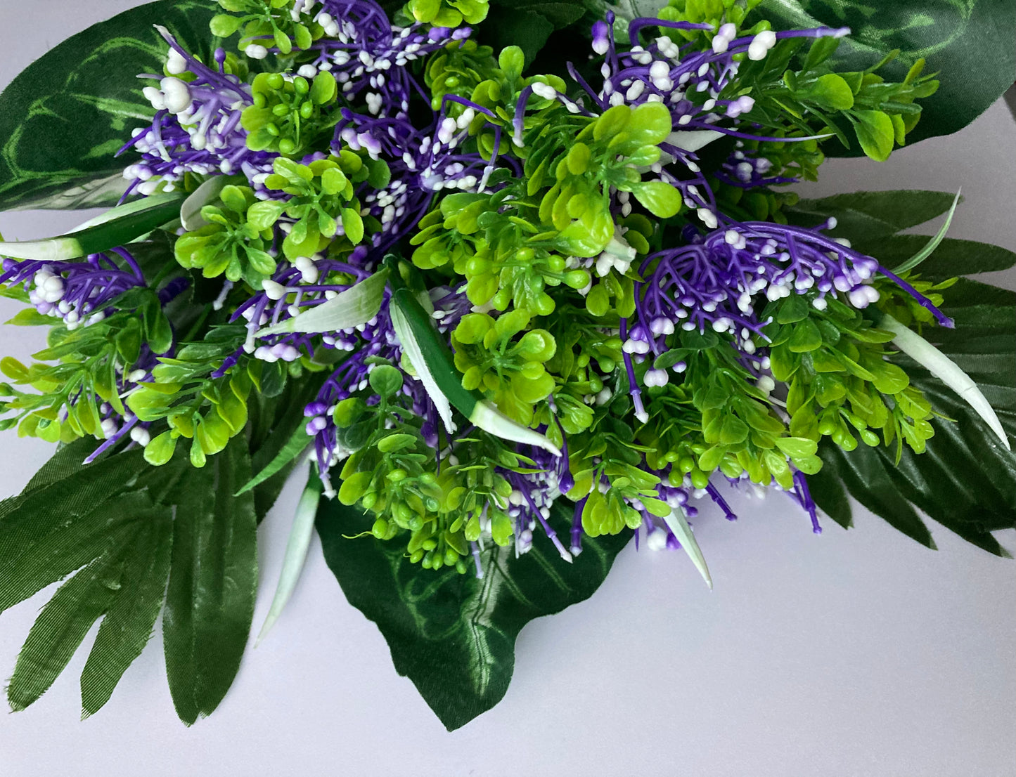 Purple & White Flower w/ Foliage Bunch