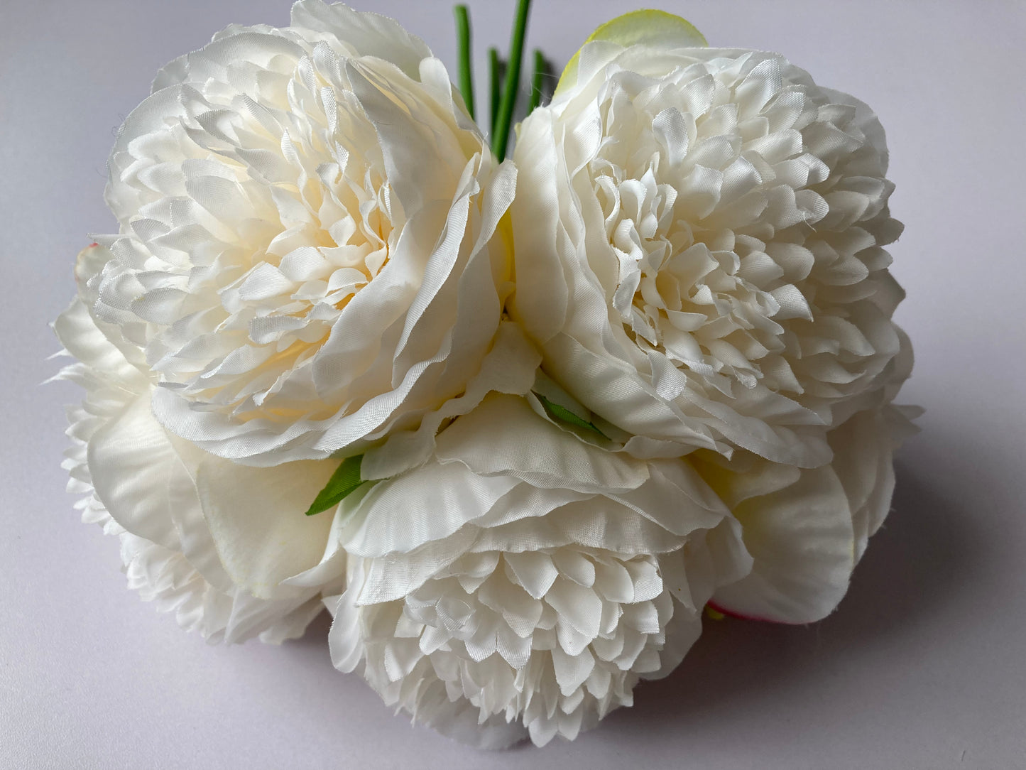 Ivory 5 Peony Bunch