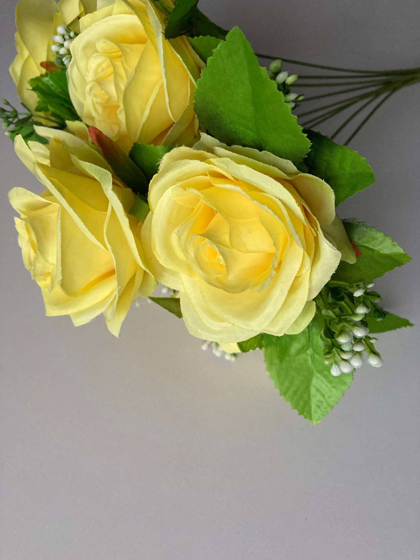 Lemon Yellow Rose & Gyp Bush