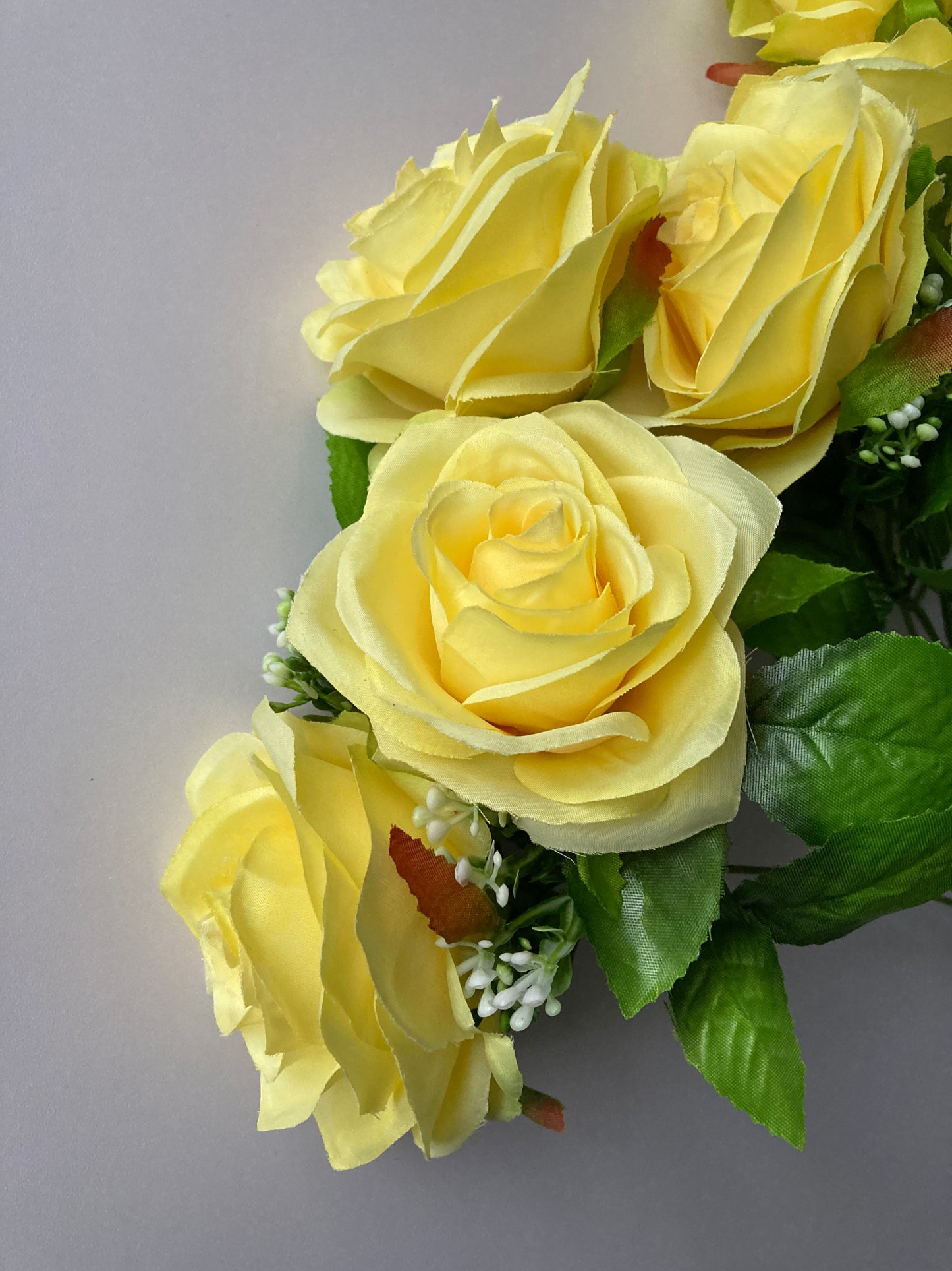 Lemon Yellow Rose & Gyp Bush