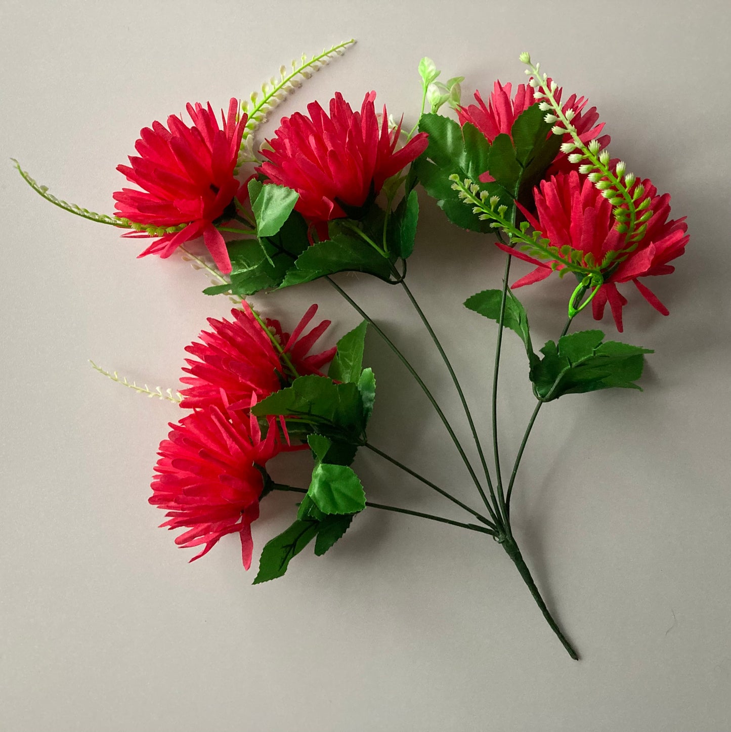 Hot Pink Spiky Chrysanthemums
