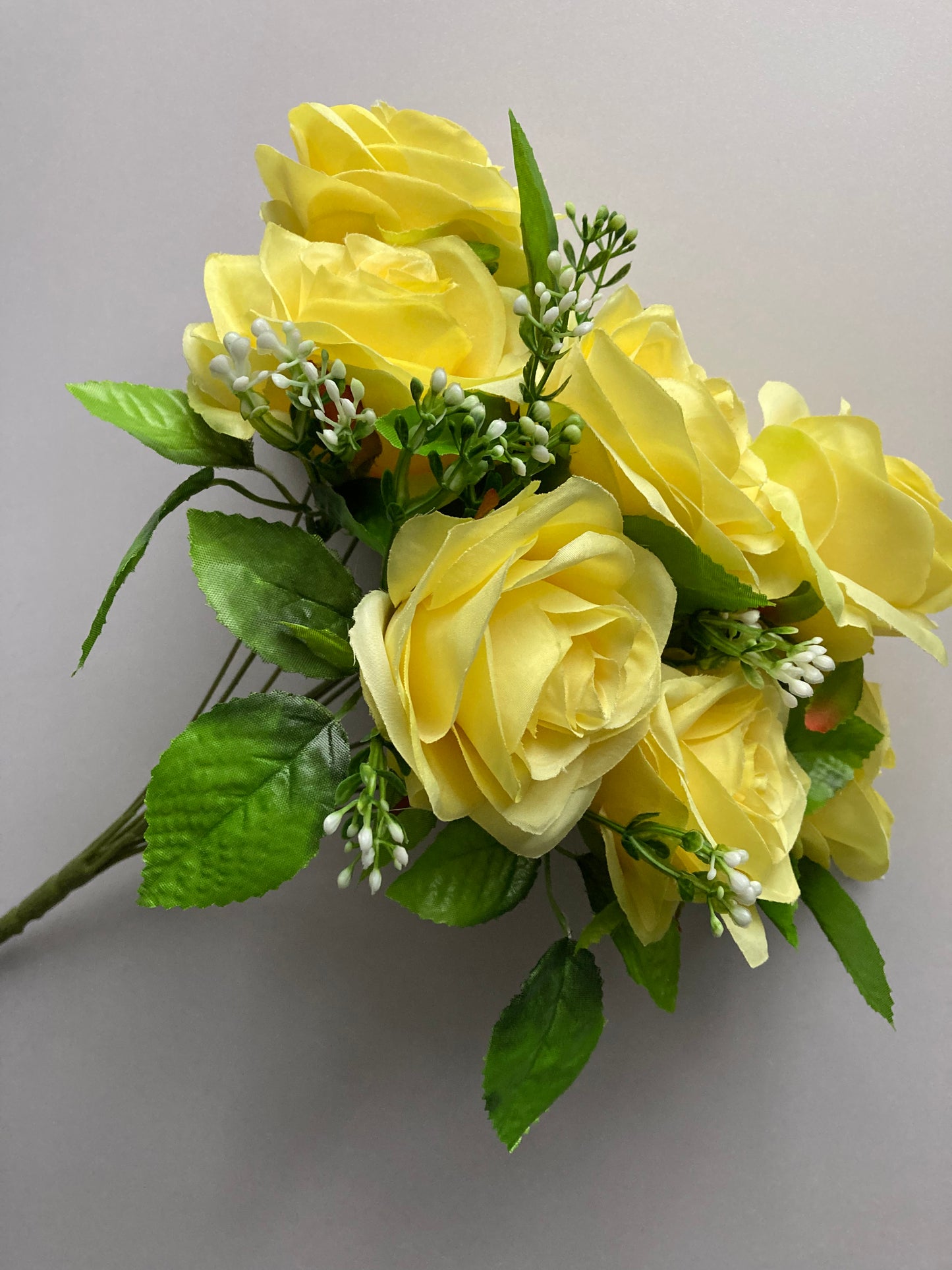 Lemon Yellow Rose & Gyp Bush