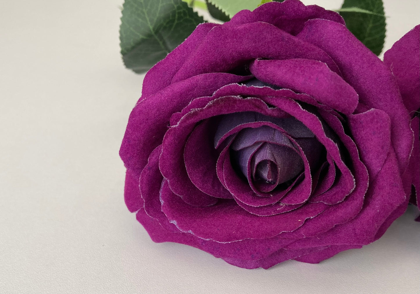 74cm Long Purple Velvet Rose