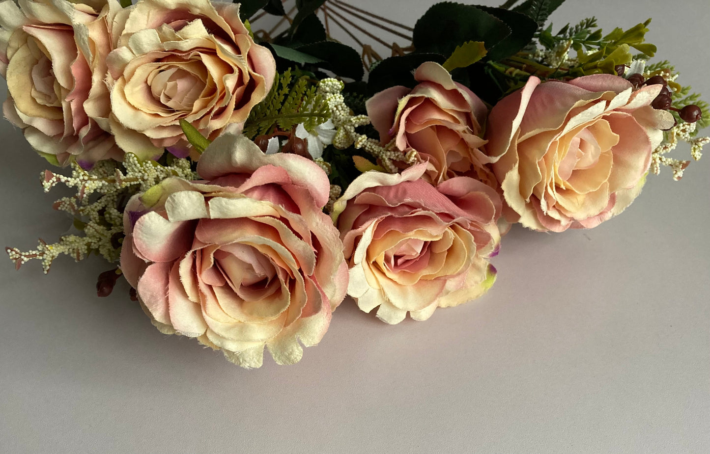 Peach/Mauve Rose Bunch