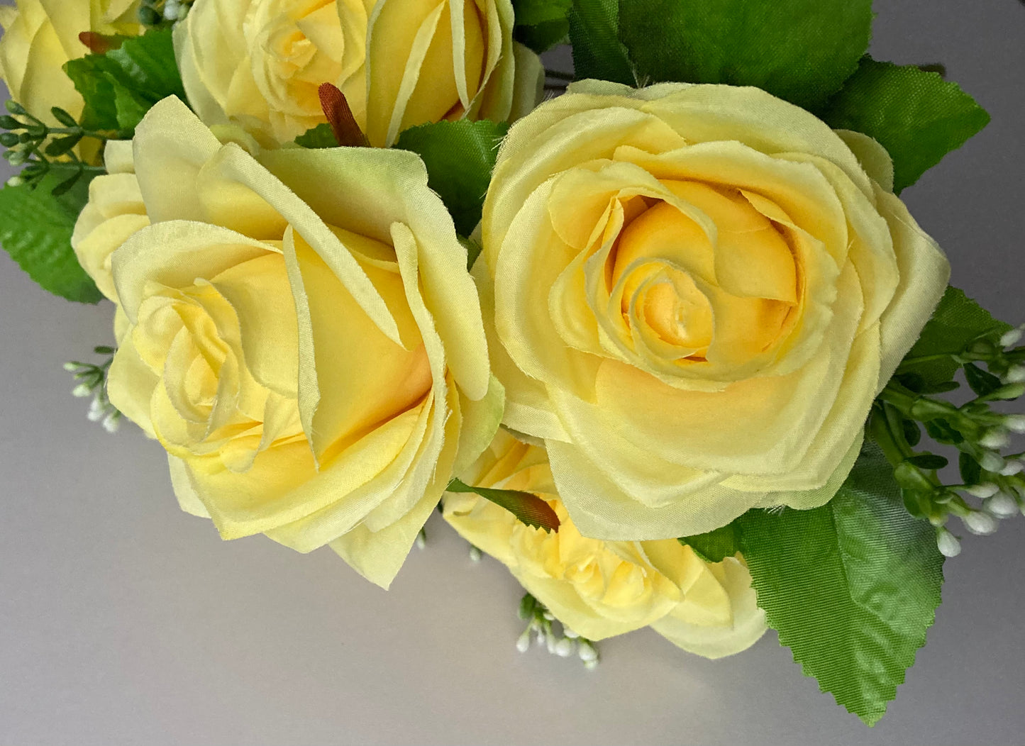 Lemon Yellow Rose & Gyp Bush