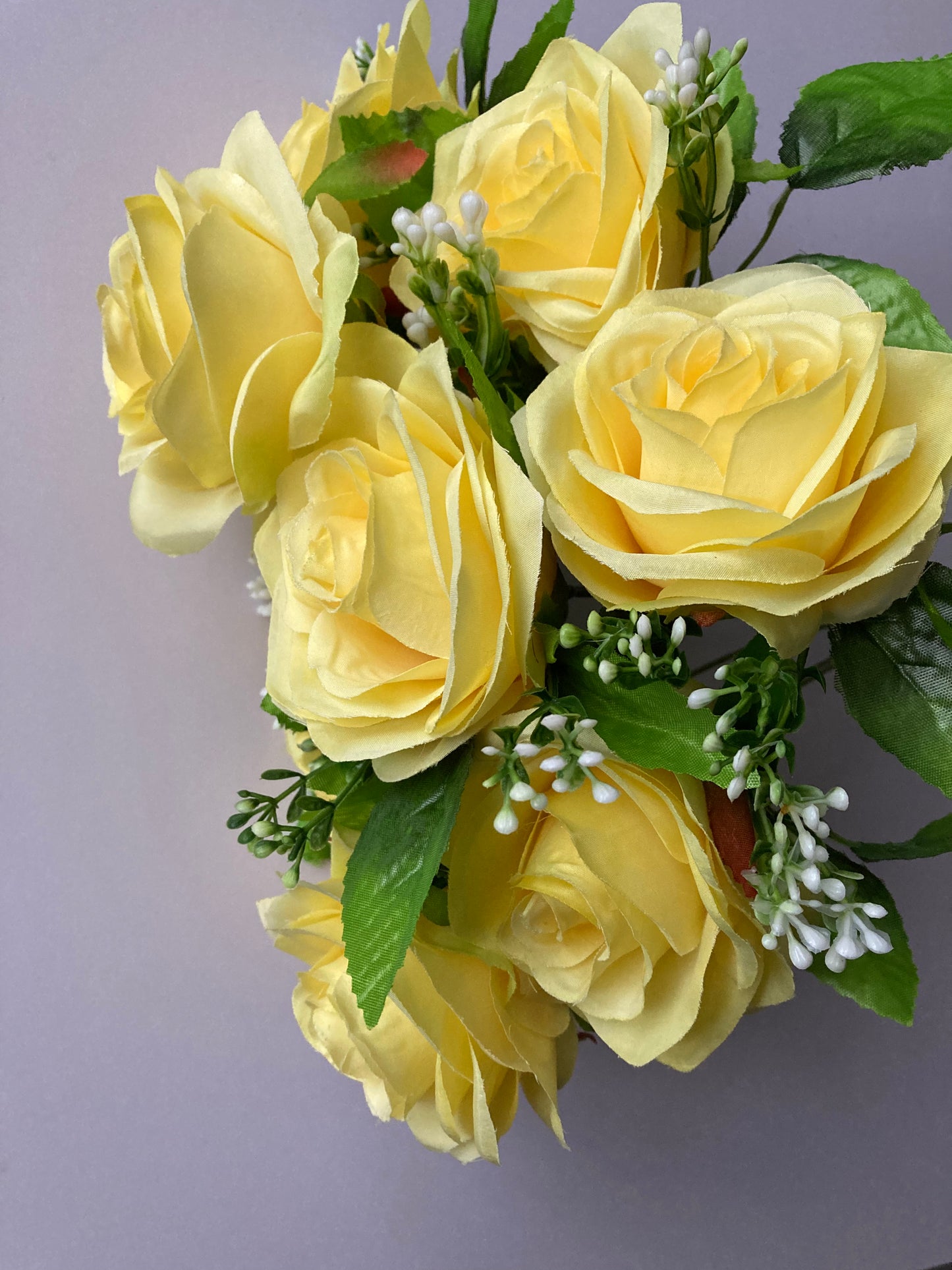 Lemon Yellow Rose & Gyp Bush