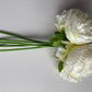 Ivory 5 Peony Bunch