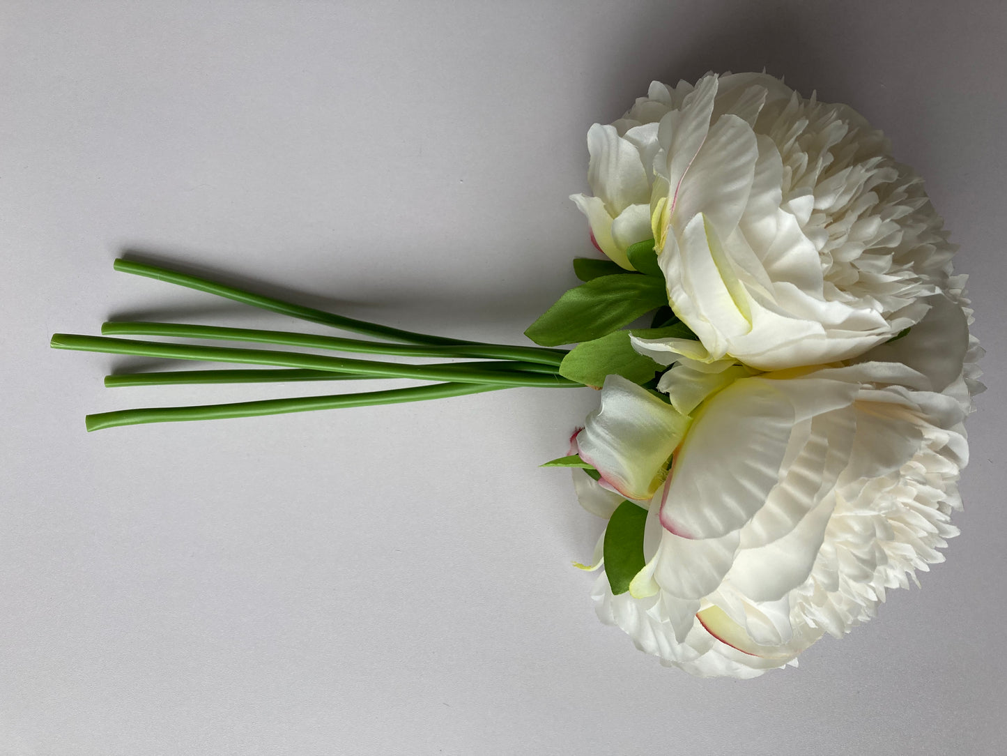 Ivory 5 Peony Bunch