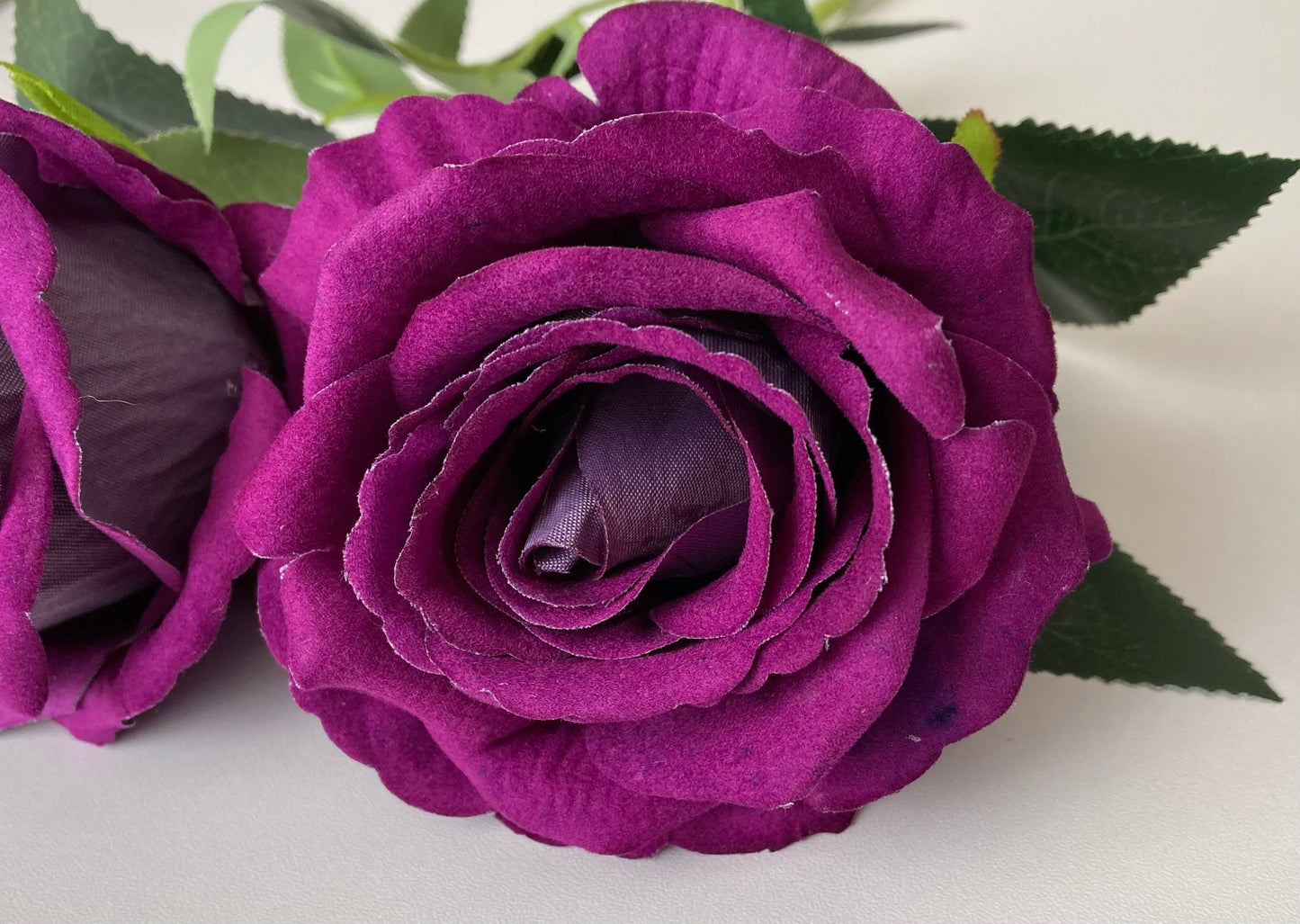 74cm Long Purple Velvet Rose