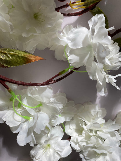 White Cherry Blossom Garland