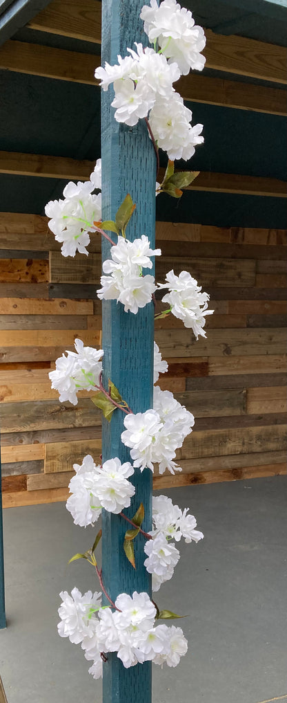 White Cherry Blossom Garland