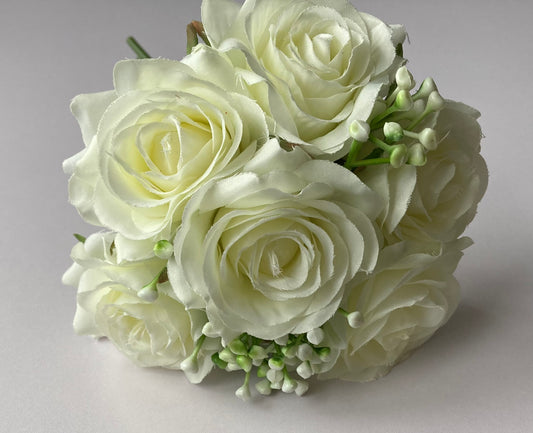 Small Ivory Rose Bunch