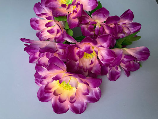 Purple Tipped Dahlia Bunch